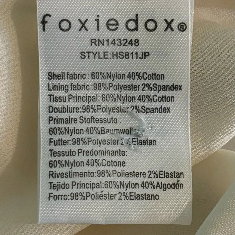 NWT Foxiedox Womens Sz Med Blue Lace Sleeveless Jumpsuit Faux Wrap Cropped Lined - Picture 11 of 12